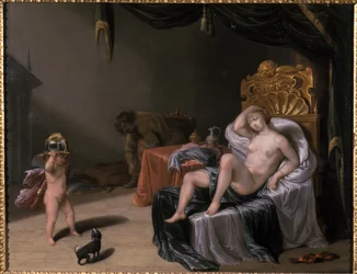 Mars and Venus with Cupid